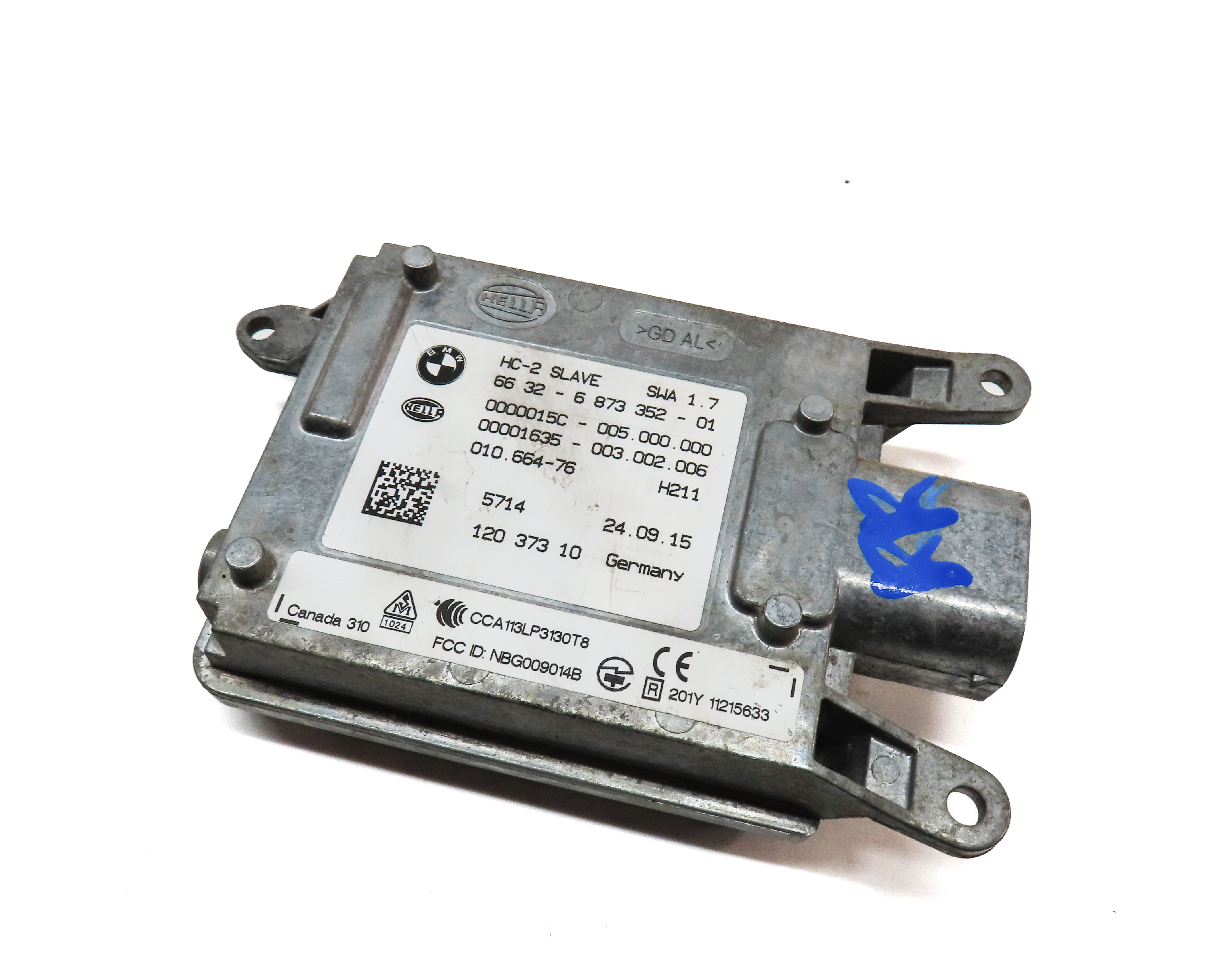 2016 BMW X3 (F25) REAR RIGHT BLIND SPOT RADAR SENSOR CONTROL MODULE — exact item pictured